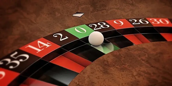 Baccarat table showing player and banker hands